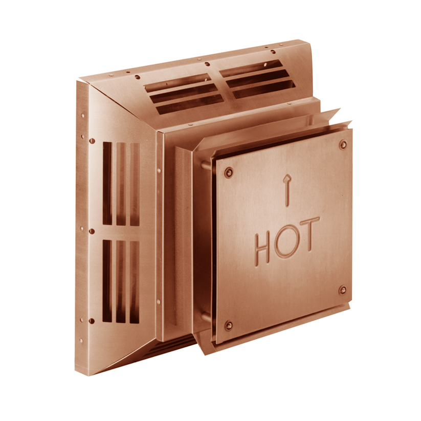 DuraVent 4” x 6 5⁄8” Square Horizontal Termination Cap