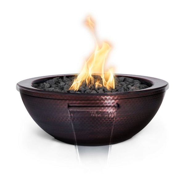 Sedona 27-Inch Round Copper Gas Fire and Water Bowl