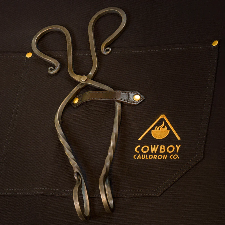 Cowboy Cauldron Best Barbecue Apron for Outdoor Cooks - Genuine Leather Yoke, High-Quality BBQ Apron Shift Weight Off Neck