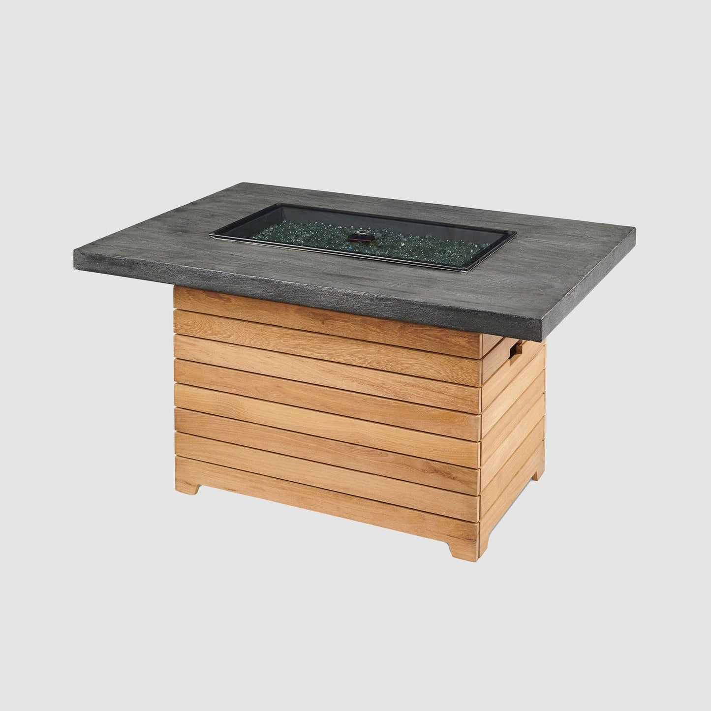 Darien Rectangular Gas Fire Pit Table, Gas Fire Pit Table, Aluminum top, Fire Pit Table
