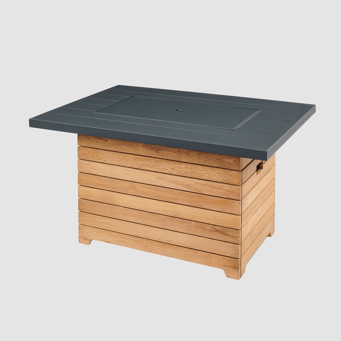 Darien Rectangular Gas Fire Pit Table, Gas Fire Pit Table, Aluminum top, Fire Pit Table