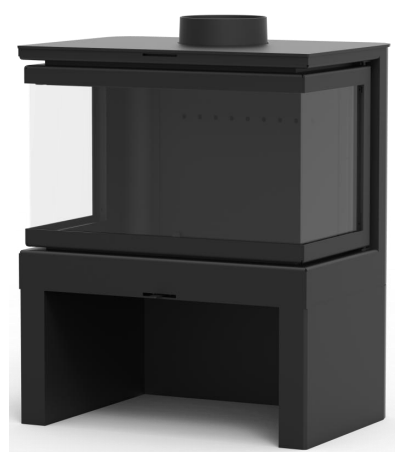 3 sided glass fireplace for the center of a room wide view wood fireplace.