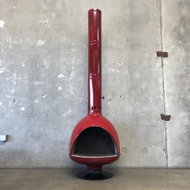 Red Malm Fireplace Orange red style MCM Fireplace