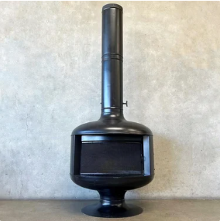 Matte Black Malm Fire Drum 2 made to order Mid Century Modern Design