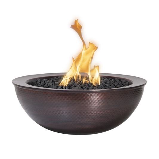 Sedona 27" Round Hammered Copper Fire Bowl OPT-27RCPRFO
