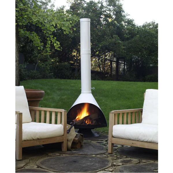 MCM Malm Bright White Zircon approved for Outdoor Fireplace or indoor use. bedroom living room and kitchen fireplace okay for outside as well as in your home.  Outdoor use is definitely a great use for these Cone style fireplaces, but the warranty does exclude outdoor air exposure. 