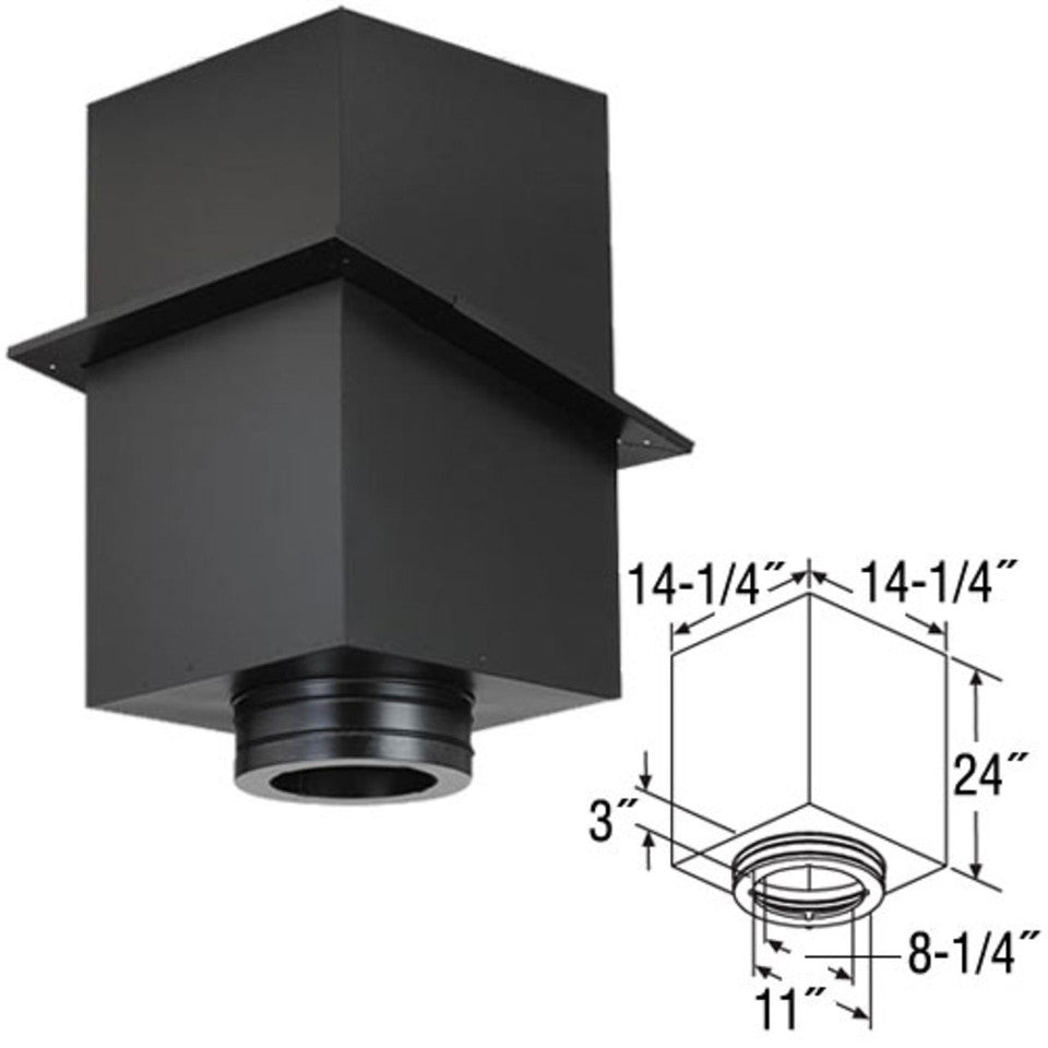 DuraTech Square Ceiling Support Box 8" 8DT-CS