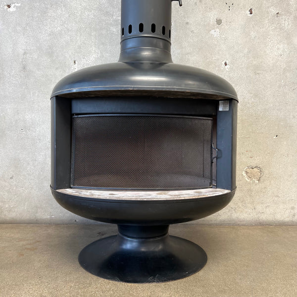 Matte Black Drum Style firepalce by MALM also comes in Copper Brass and stainless steel