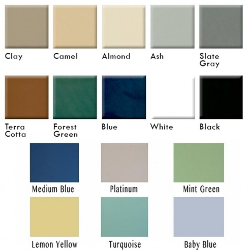 Porcelain colors options for the wood burning malm fireplaces