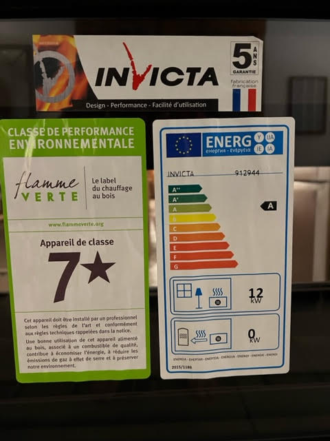 Invicta® Nelson Two Sided Glass 36" Cast Iron Wood Burning Stove Fireplace- Double sided see through Wood Stove