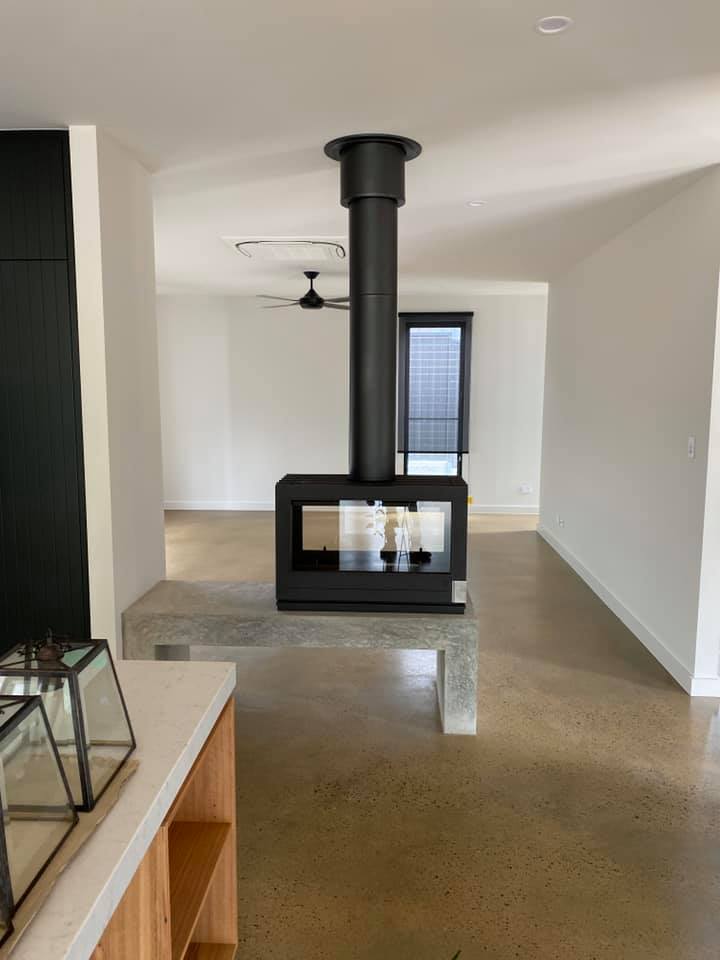 Invicta® Aaron Double Sided Glass 36" Cast Iron Wood Burning Stove Fireplace 99,000 BTU's