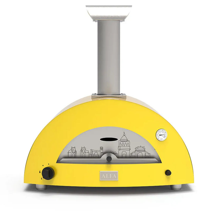 Palermo Limited Edition alfa Pizze Oven 2 Pizze by alfa- This is Far Better than the usual fire yello whybrid Pizza oven color this is the limited edition Hybrid Pizza Oven Wood and Gas