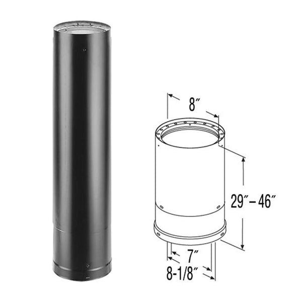 7'' DuraVent flue pipe Bundle for vaulted or flat ceilings- perfect for Invicta