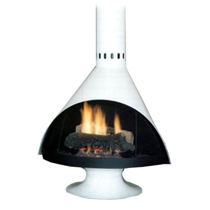 Malm 30” Zircon Freestanding Wood Burning Fireplace