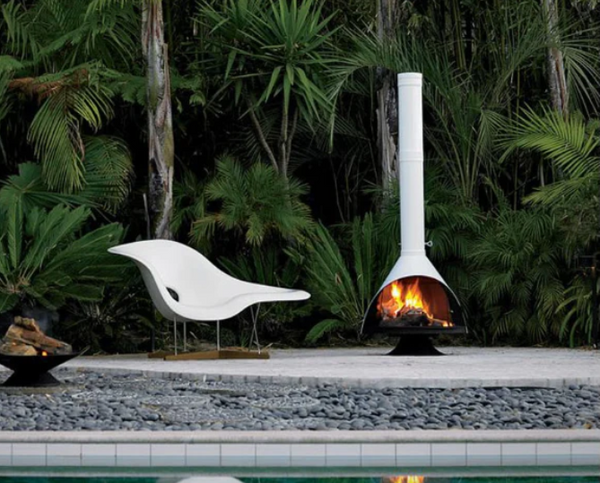 Malm 34” Zircon Freestanding Wood Burning Fireplace