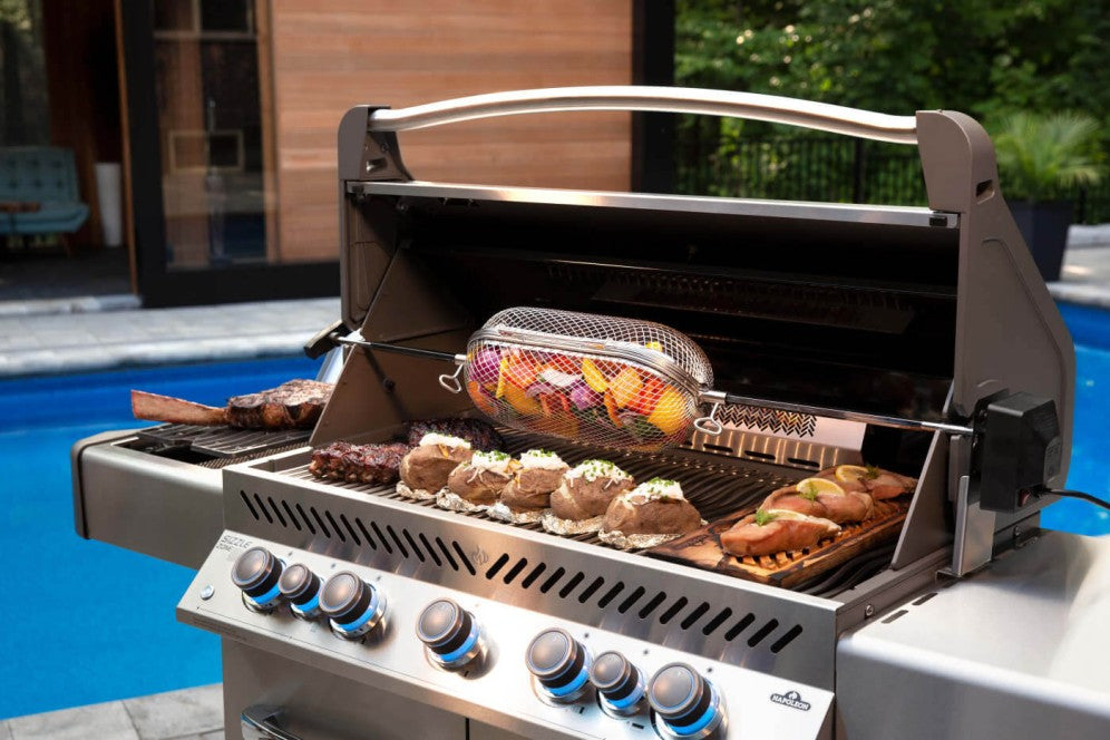 7 Burners, Napoleon, Prestige Pro, Gas, Propane, Burner, Grill, Rsib, Phantom, Travelq, Prestige® Series, Black, Stainless Steel
