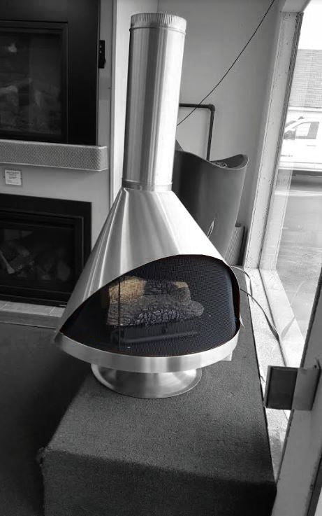 Malm Zircon Stainless Steel Mid Century Modern Fireplace Electric and gas versions in stainless steel as well as copper. These are Modern and beautiful, brand new so you do not have to worry about blemishes and they are made to order in California
