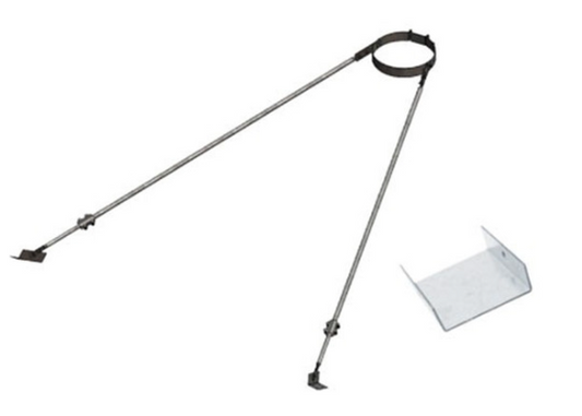 DuraVent 6" Inner Diameter - DuraPlus Class A Chimney Pipe - Triple Wall - Strap/Bracket