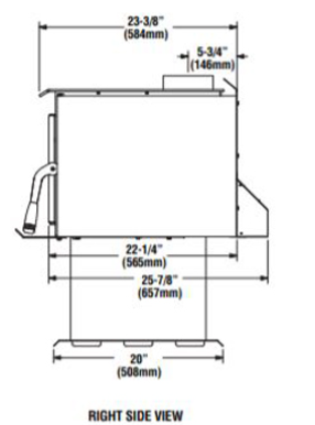 Dimensions for the Iron Strike Wood Burning Stove with Pedestal