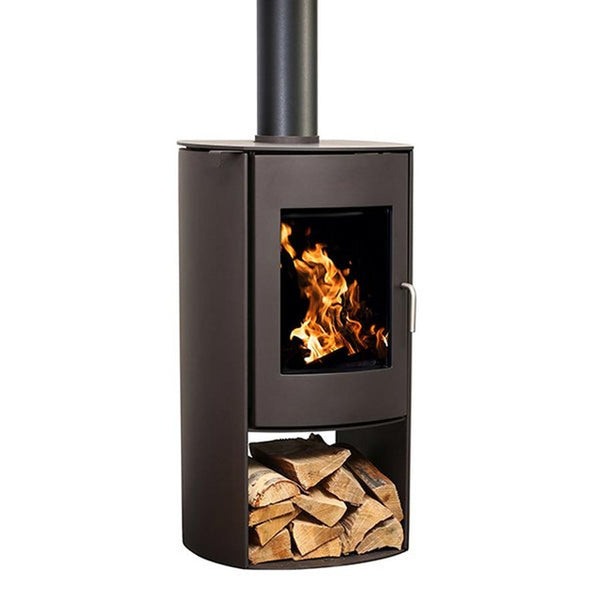 Nectre Modern Wood Burning fireplace. with wood storage perfect for the center room and corner room heating