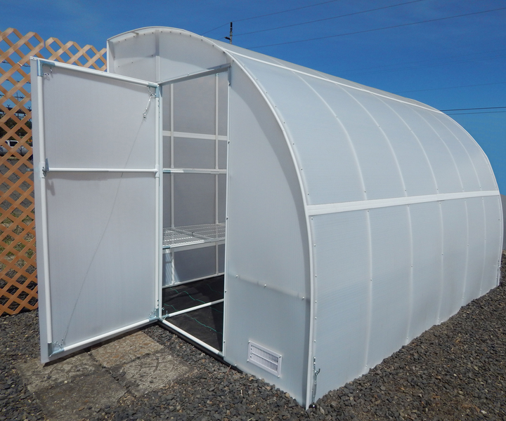 8' Side Wall Solexx Harvester Small greenhouse