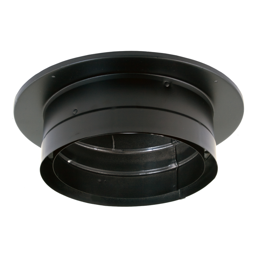 DuraVent DVL/DuraBlack 7 Inch Diameter Black Chimney Adapter/with trim - 7DVL-ADT