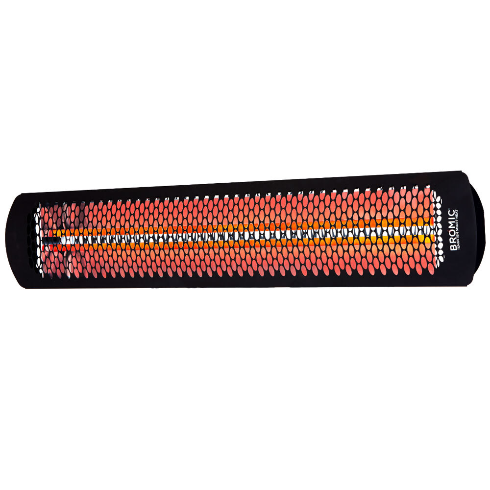 Front View of Black 6000W Bromic Tungsten Smart-heat electric outdoor Heater