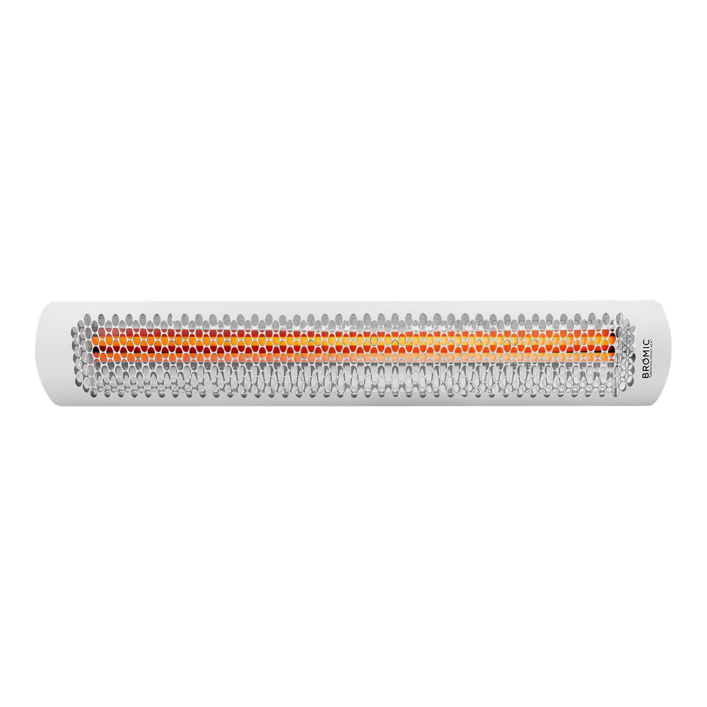 Front View of White, 6000W Bromic Tungsten Smart-heat electric outdoor Heater
