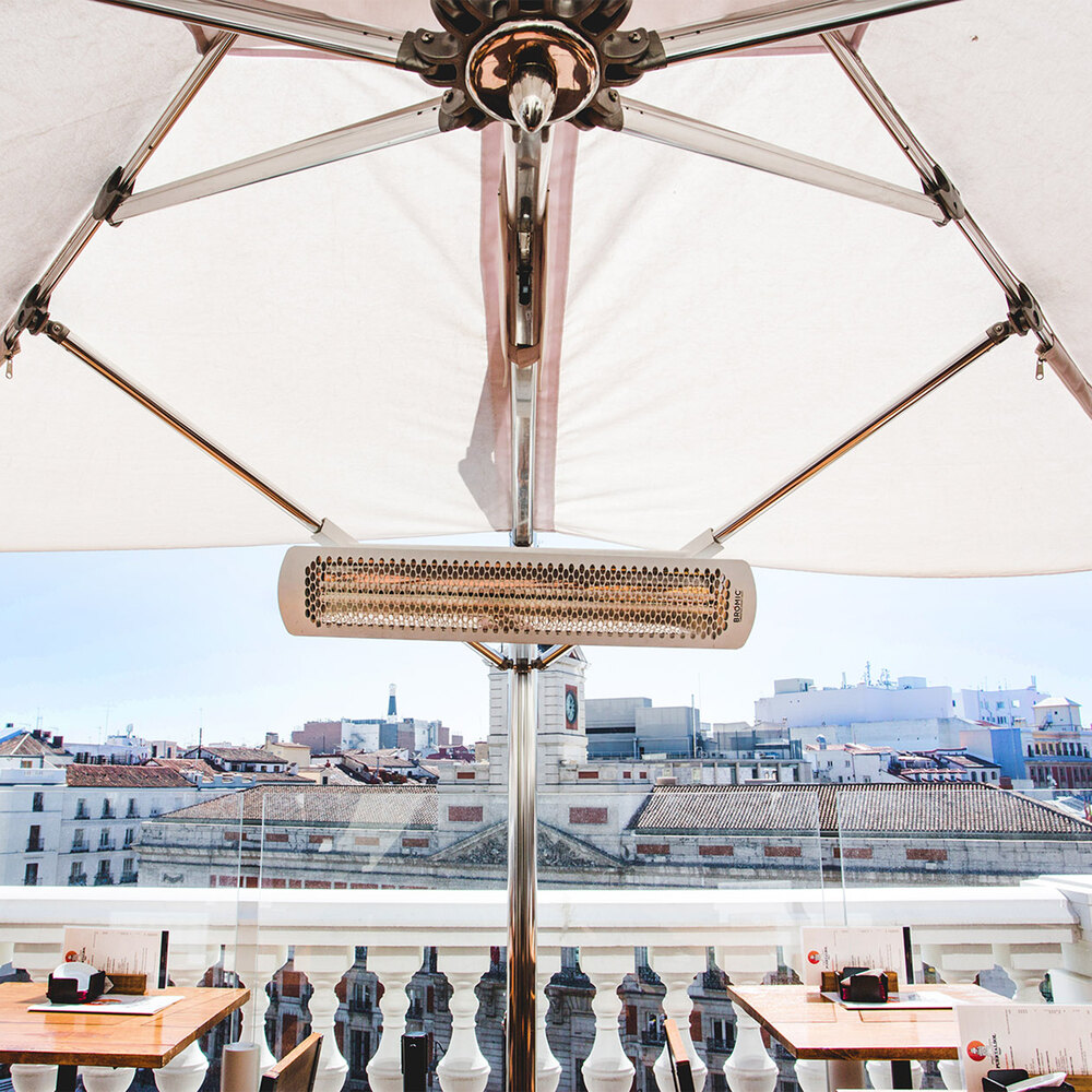 Patio Umbrella, Hanged 6000W Bromic Tungsten smart-heat Electric Outdoor heater