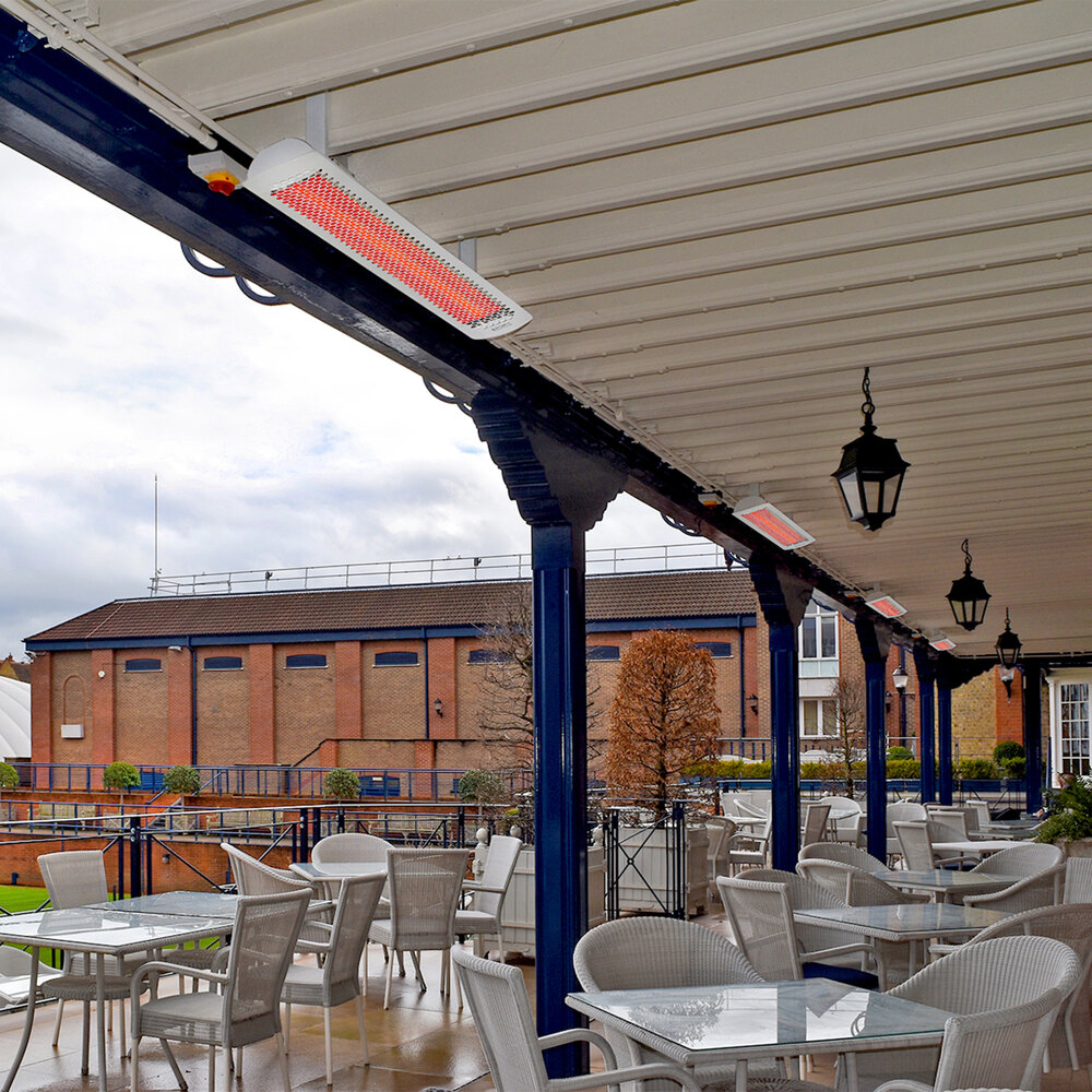 Outdoor restaurant ceiling hanged 6000W White Bromic tungsten smart-heat outdoor heater