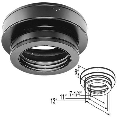 7dt-rcs Flat Ceiling Chimney pipe roof adapter for Duravent