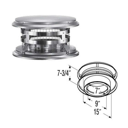 7'' DuraVent flue pipe Bundle for vaulted or flat ceilings- perfect for Invicta