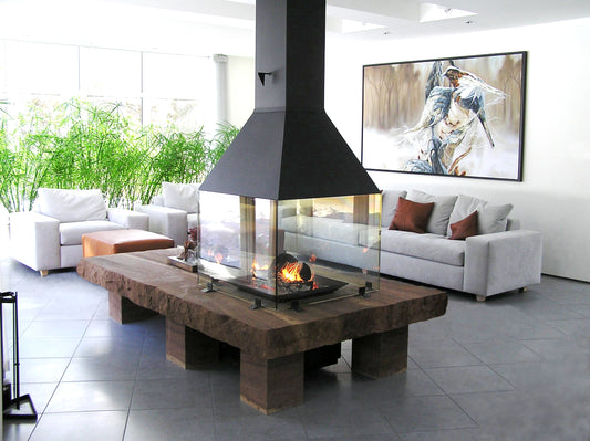 customize 9000 series Don-Bar indoor Central Fireplace