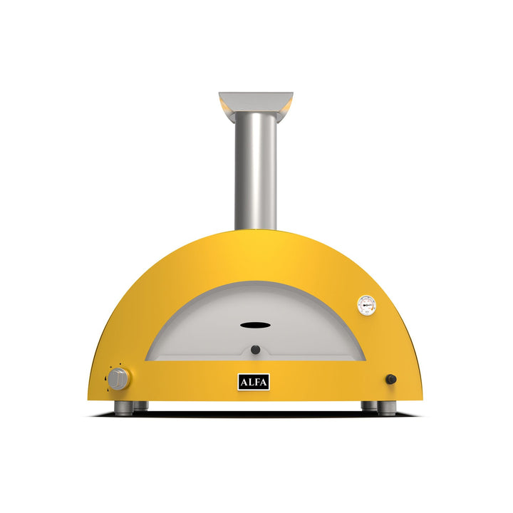 Alfa 3 pizze the ALFA Forni 3P Hybrid Pizza Oven is one of the most advanced consumer ovens on the market. The ALFA 3 pizze uses commercial technology, bricks and steel and brings it to your backyard. 