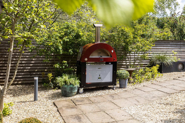 The Alfa 3 Pizze outdoor Hybrid Pizza Oven outdoor kitchen DIY with Italian Family Style oven that will cook 3 pizza Oven
