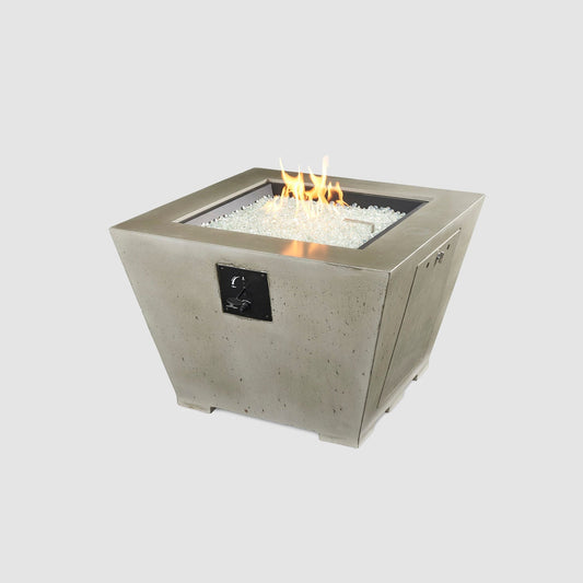 Cove Square Gas Fire Pit Bowl, Fire Pit Bowl, concrete base, 