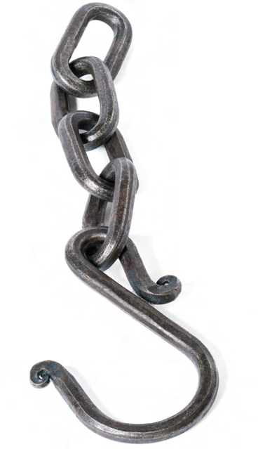 Versatile Chain & Hook for Safe and Effective Hanging of Chuckwagon Pot, Coffee Pot, and Dutch Oven Over Fire