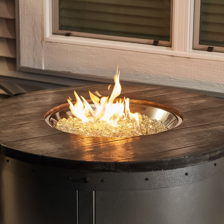 Edison Round Gas Fire Pit Table, Gas Fire Pit Table, Fire Pit Table