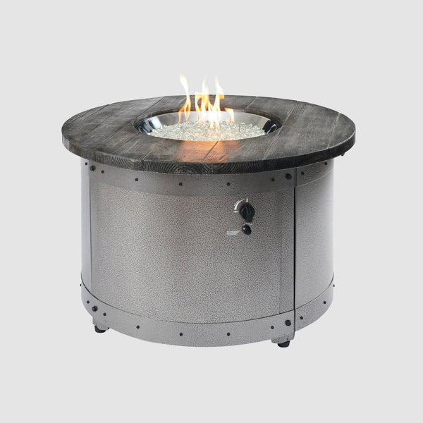 Edison Round Gas Fire Pit Table, Gas Fire Pit Table, Fire Pit Table