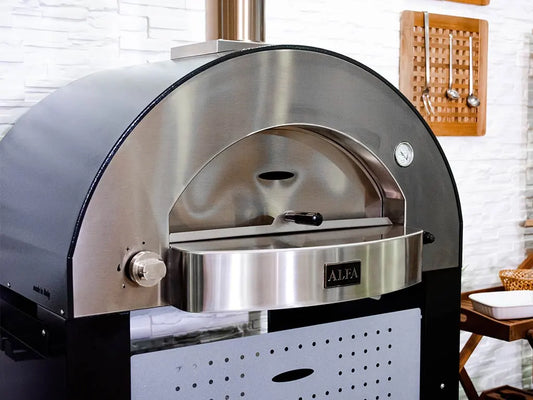 Alfa 4 Pizze Classico Ardesian Grey Outdoor Pizza oven Italian Made Pizza oven