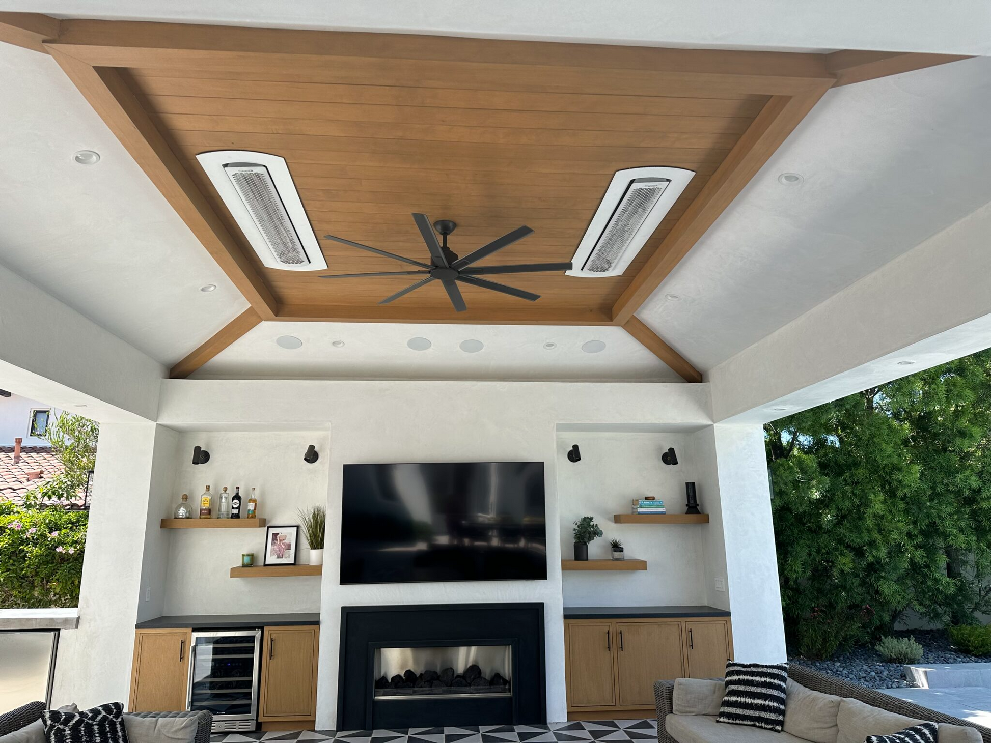 Outdoor Ceiling recessed 6000W white bromic tungsten smart-heat electric heater