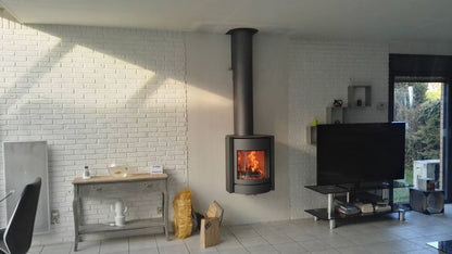 Stûv S30C Wood Burning Stove - Compact Glass Fire Screen, 360° rotating stove