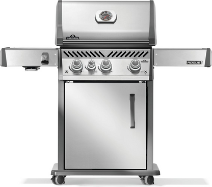 Stainless steel rogue pro 425 SIB with hinged infrared side burner