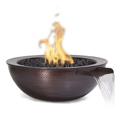 Copper Sedona Fire and Water Bowl - Elegant Outdoor Fire Feature | Luxury Fire Pit, Garden Decor, Patio Design