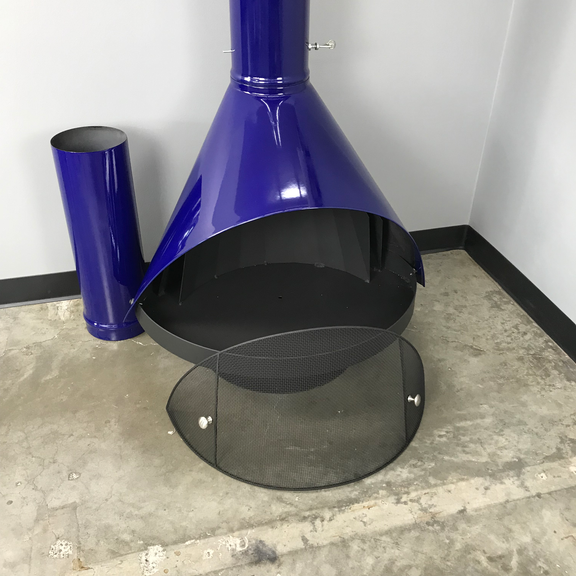 Malm 34” Zircon Freestanding Wood Burning Fireplace Smokey Mountain