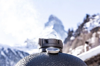 Close view of BSTRD Urban compact kamado grill, outdoor cooking grill 