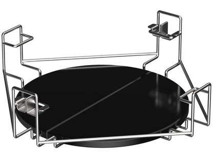 Outdoor cooking 54" height black BSTRD urban large solo Kamado Grill Plate setter