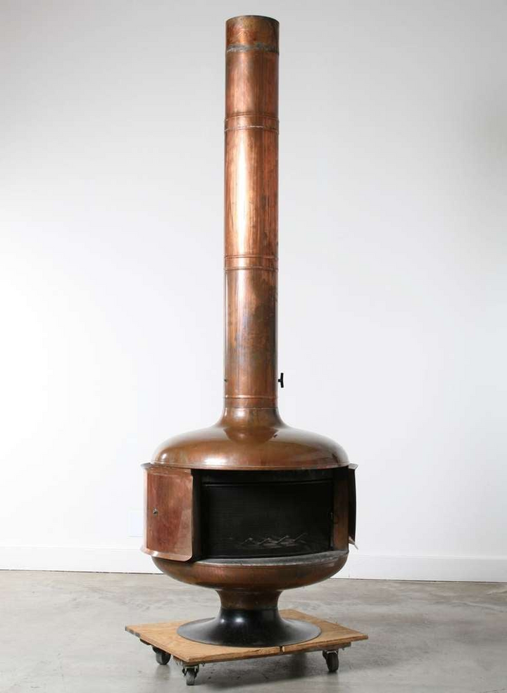 Patina Copper Drum Style Fireplace- This is a Vintage Fire Drum 2 by MALM