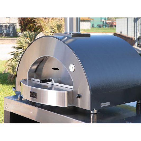 Alfa 2 Pizze Hybrid Pizza Oven Gas / Wood /Coal this oven is professional quality with multilayer insulation and dual stone base to cook your pizza crust to the perfection. Enjoy a Alfa Pizza Oven from Smokey Mountain Fireplaces today.  Tell us about your old ooni and get $100 off your new pizza oven and complete your DIY outdoor Kitchen or outdoor entertainment area with this perfect piece Wood Coal or Natura Gas / Propane this Pizza oven is capable of doing it all