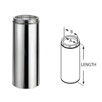 DuraVent 7DT-12x DuraTech 7-Inch Diameter Chimney Pipe, 12-Inches 7DT-12 GA SS or Black